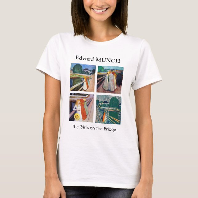 Edvard Munch - The Girls on Bridge Selection T-Shirt (Vorderseite)