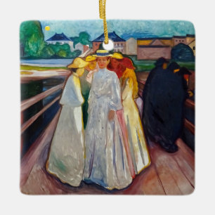 Edvard Munch - The Girls on the Bridge 1903 Keramikornament