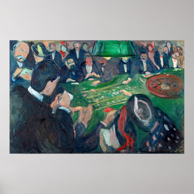 Edvard Munch - The Roulette Table in Monte Carlo Poster (Vorne)