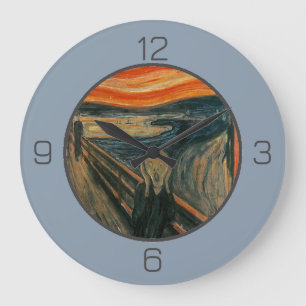 Edvard Munch The Scream Partyartikel-Kollektion Große Wanduhr