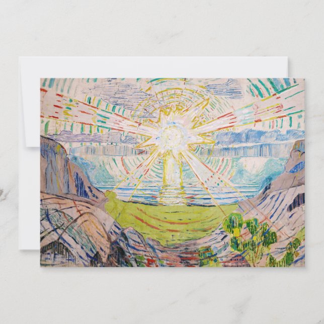 Edvard Munch - The Sun 1910 Einladung (Vorderseite)