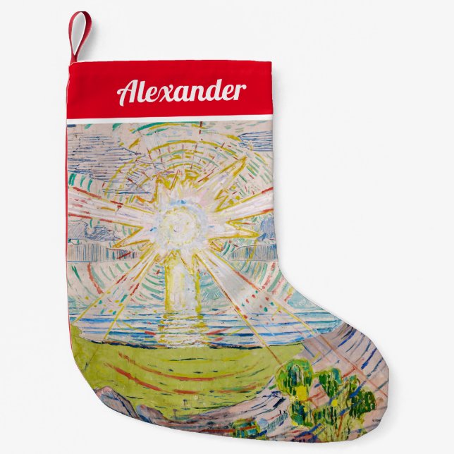 Edvard Munch - The Sun 1910 Kleiner Weihnachtsstrumpf (Vorderseite)