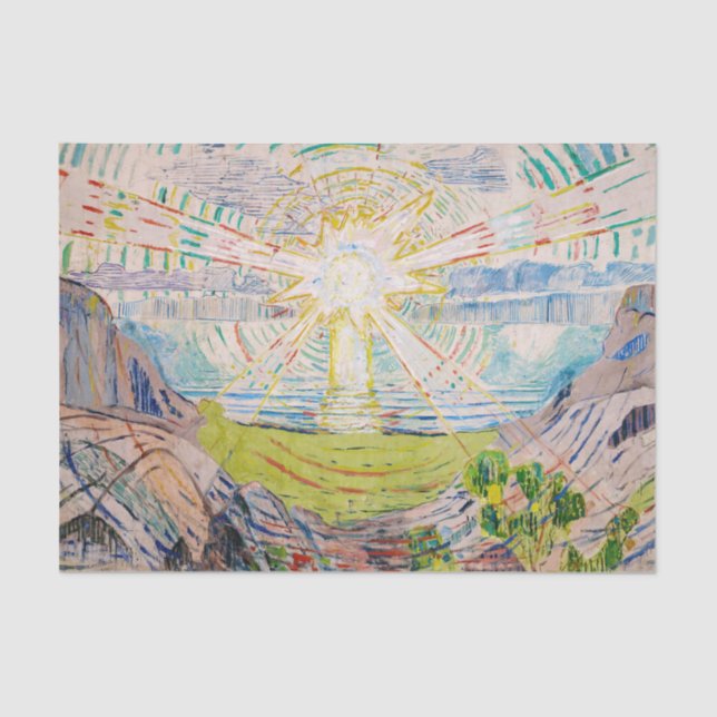 Edvard Munch - The Sun 1910 Seidenpapier (Vorderseite)