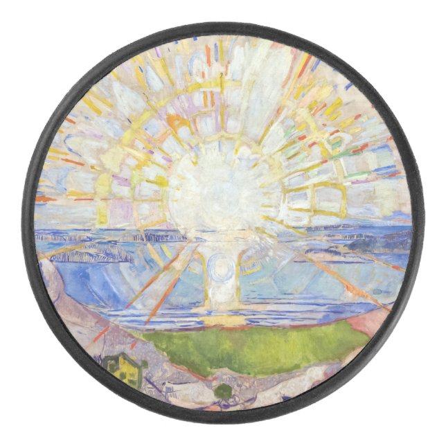 Edvard Munch - The Sun 1911 Eishockey Puck (Vorderseite)
