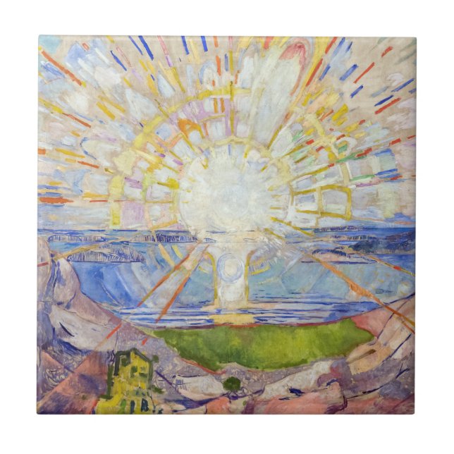 Edvard Munch - The Sun 1911 Fliese (Vorderseite)