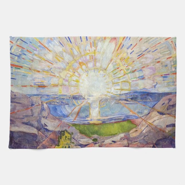 Edvard Munch - The Sun 1911 Geschirrtuch (Horizontal)