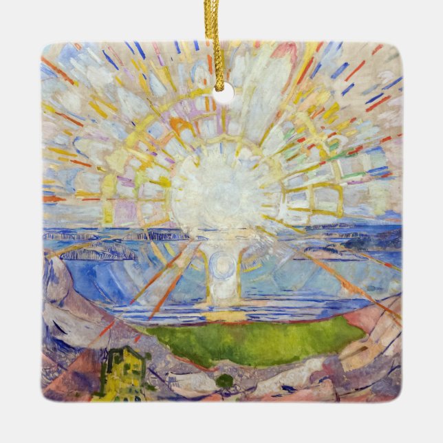 Edvard Munch - The Sun 1911 Keramikornament (Vorderseite)