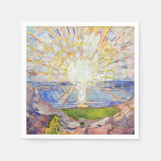 Edvard Munch - The Sun 1911 Serviette (Vorderseite)