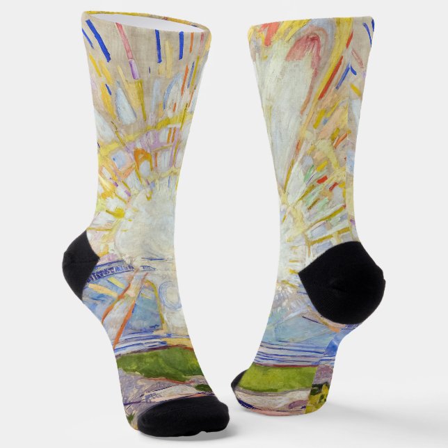 Edvard Munch - The Sun 1911 Socken (Gewinkelt)