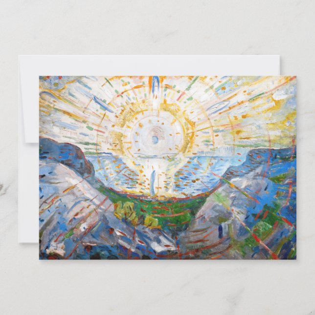 Edvard Munch - The Sun 1912 Dankeskarte (Vorderseite)