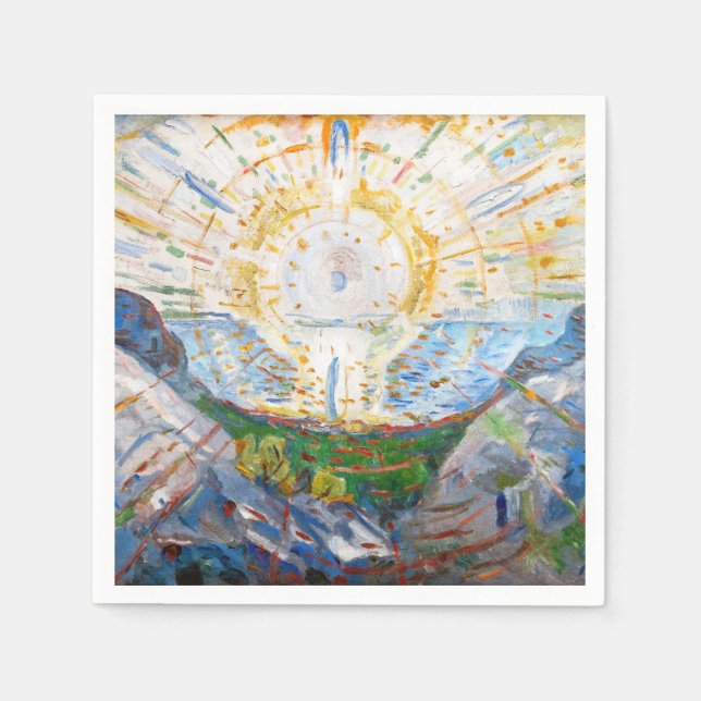 Edvard Munch - The Sun 1912 Serviette (Vorderseite)