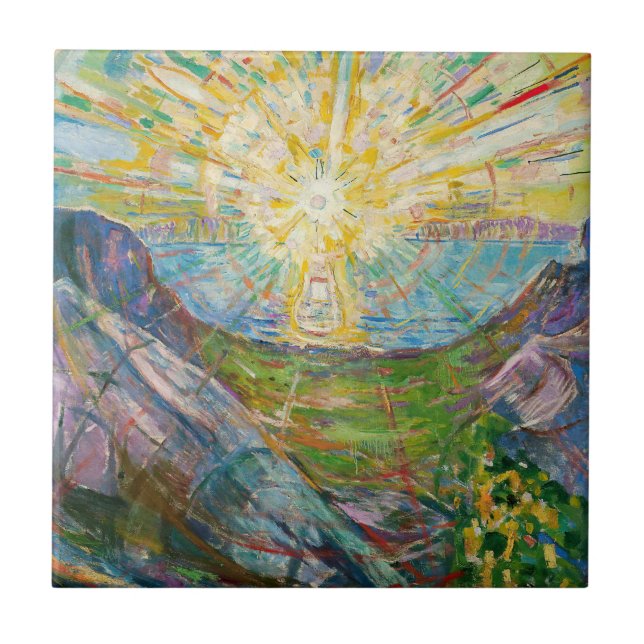 Edvard Munch - The Sun 1916 Fliese (Vorderseite)