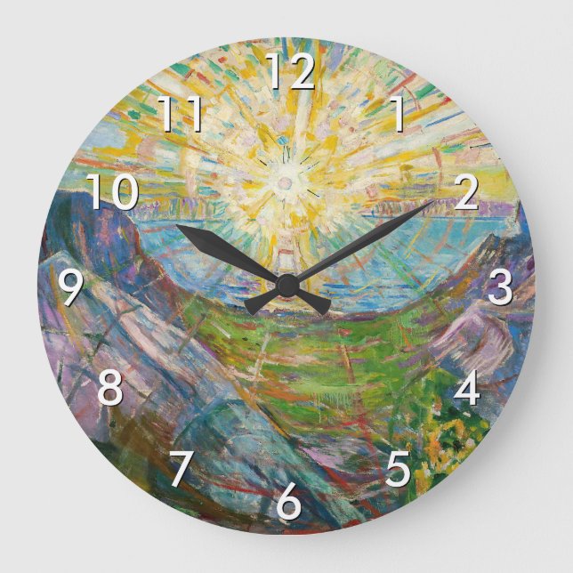 Edvard Munch - The Sun 1916 Große Wanduhr (Vorderseite)