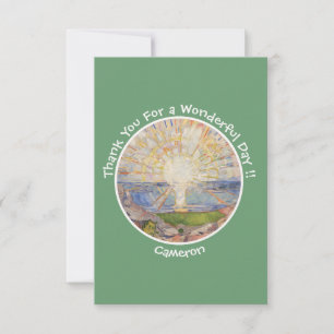 Edvard Munch the Sun (Solen) - Party-Gegenstände f Dankeskarte