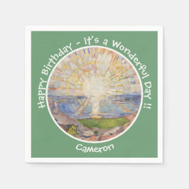 Edvard Munch the Sun (Solen) - Party-Gegenstände f Serviette