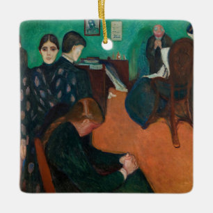 Edvard Munch - Tod im Krankenzimmer v1 Keramikornament