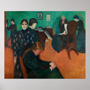 Edvard Munch - Tod im Krankenzimmer v1 Poster