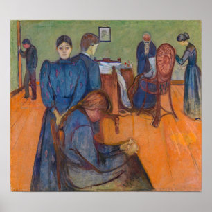 Edvard Munch - Tod im Krankenzimmer v2 Poster