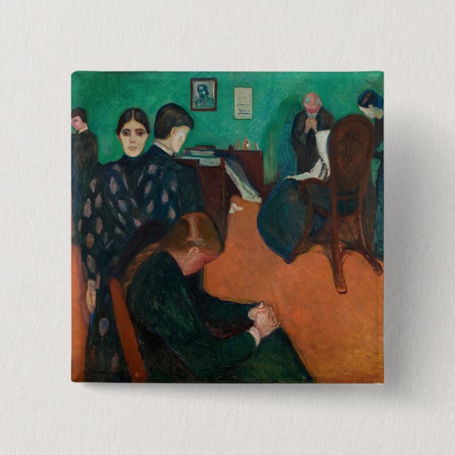 Edvard Munch - Tod im Sickroom v1 Button (Vorderseite)