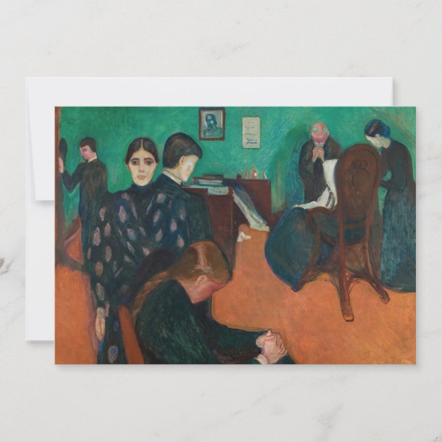 Edvard Munch - Tod im Sickroom v1 Einladung (Vorderseite)