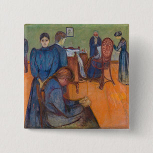 Edvard Munch - Tod im Sickroom v2 Button