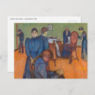 Edvard Munch - Tod im Sickroom v2 Postkarte