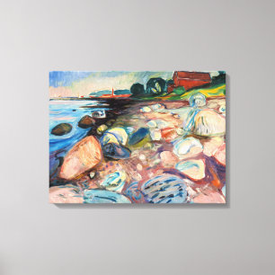 Edvard Munch - Ufer mit rotem Haus Leinwanddruck