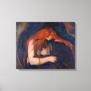 Edvard Munch - Vampir / Liebe und Schmerz Leinwanddruck