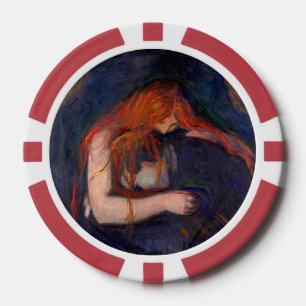 Edvard Munch - Vampir / Liebe und Schmerz Pokerchips