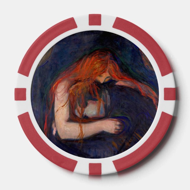 Edvard Munch - Vampir / Liebe und Schmerz Pokerchips (Vorderseite)