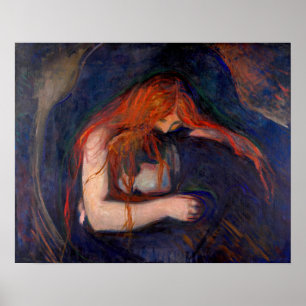 Edvard Munch - Vampir / Liebe und Schmerz Poster
