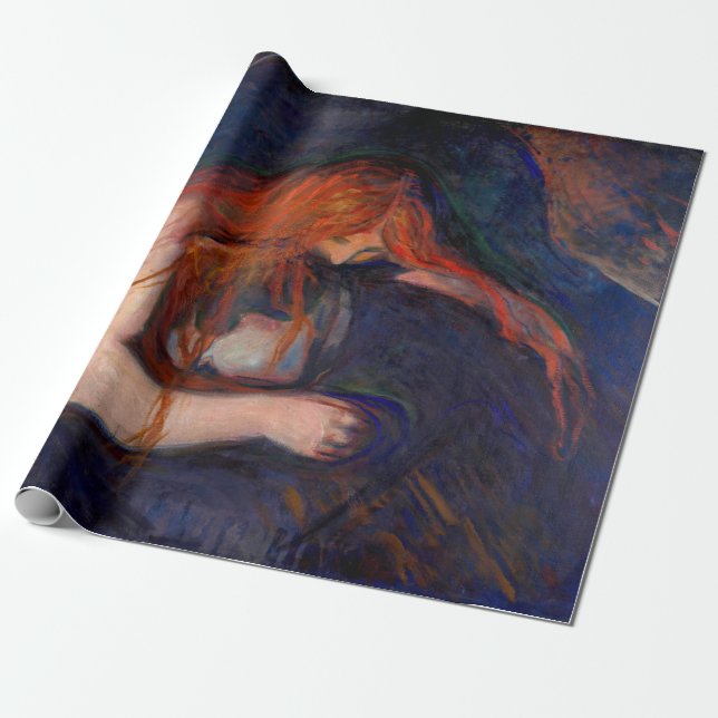 Edvard Munch - Vampire / Liebe und Schmerz Geschenkpapier (Ungerollt)