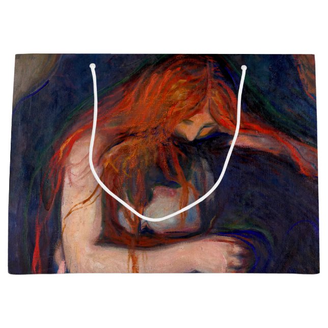 Edvard Munch - Vampire / Liebe und Schmerz Große Geschenktüte (Vorderseite)