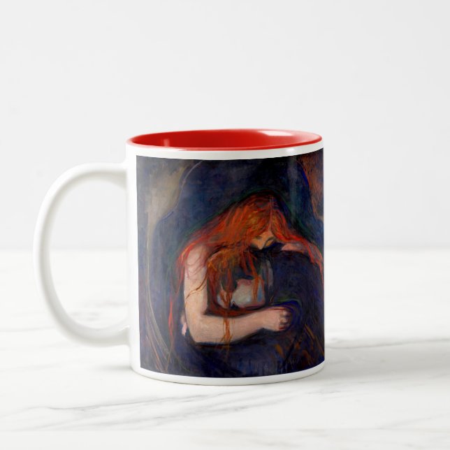 Edvard Munch - Vampire / Liebe und Schmerz Zweifarbige Tasse (Links)