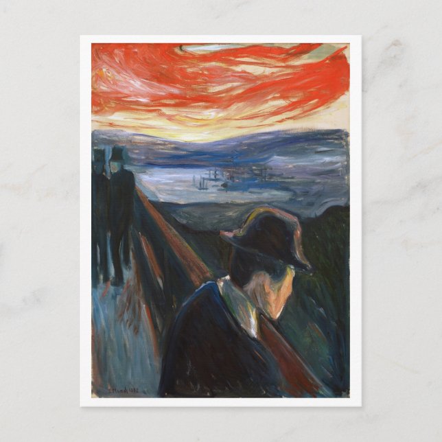 Edvard Munch Verzweiflung Postkarte (Vorderseite)