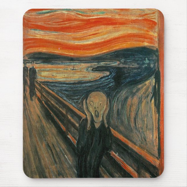 Edvard Munch Zeichnen des Schreins (Skrik) 1893 Mousepad (Vorne)