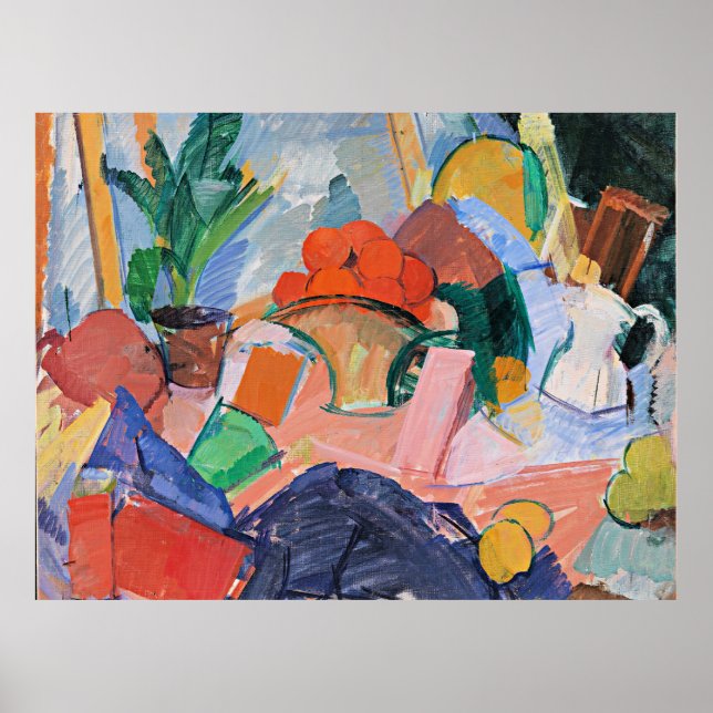 Edvard Weie, Still Life with Oranges in a Basket, Poster (Vorne)