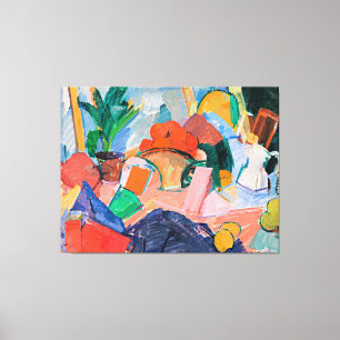 Edvard Weie, Stillleben mit Orangen in einem Korb, Leinwanddruck