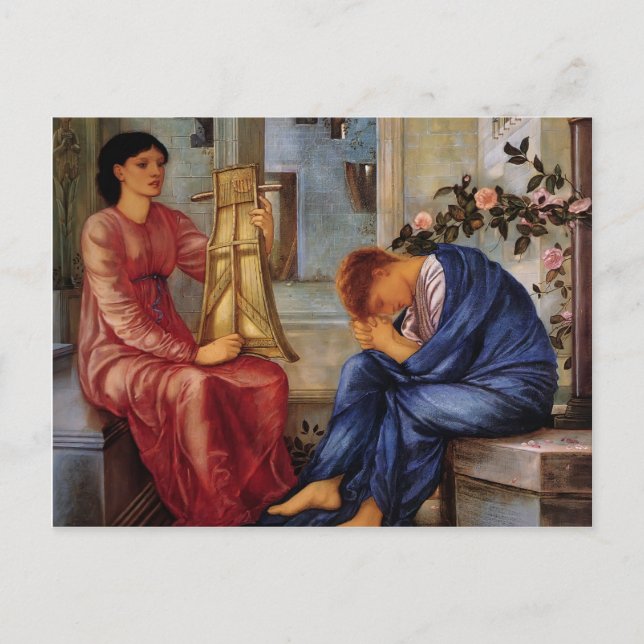 Edward Burne-Jones - Die Klage Postkarte (Vorderseite)