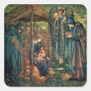 Edward Burne-Jones: Stern von Bethlehem Quadratischer Aufkleber
