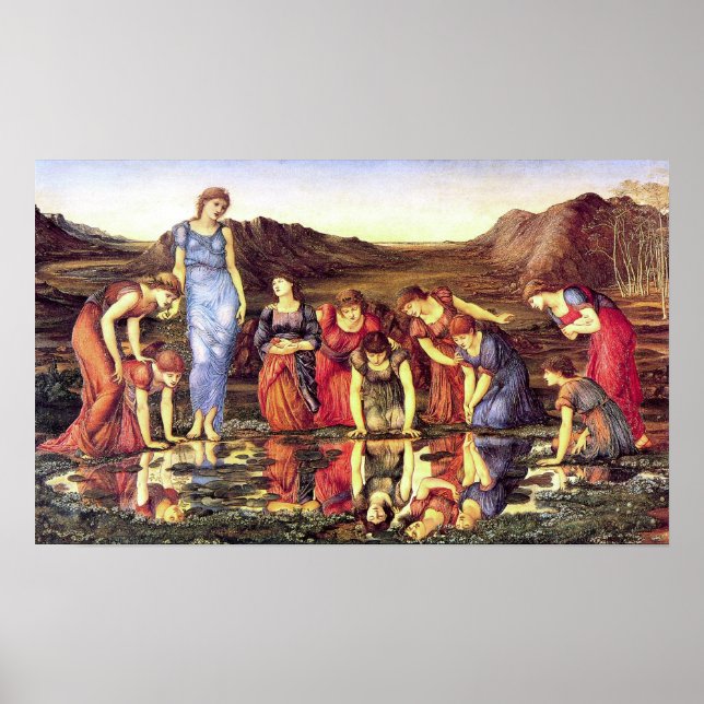 Edward Burne-Jones The Mirror of Venus Poster (Vorne)