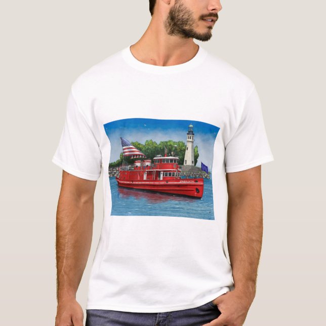 Edward Cotter Fireboat von Buffalo T-Shirt (Vorderseite)