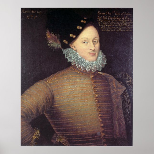 Edward de Vere, 17th Earl of Oxford Poster (Vorne)