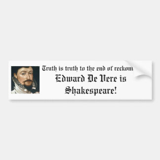 Edward De Vere ist Shakespeare! Autoaufkleber