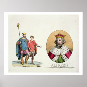 Edward der Konfessor und König Alfred, Platte 7 vo Poster