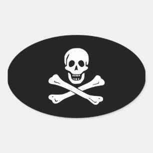 Edward England; Piratenflagge Flag Ovaler Aufkleber
