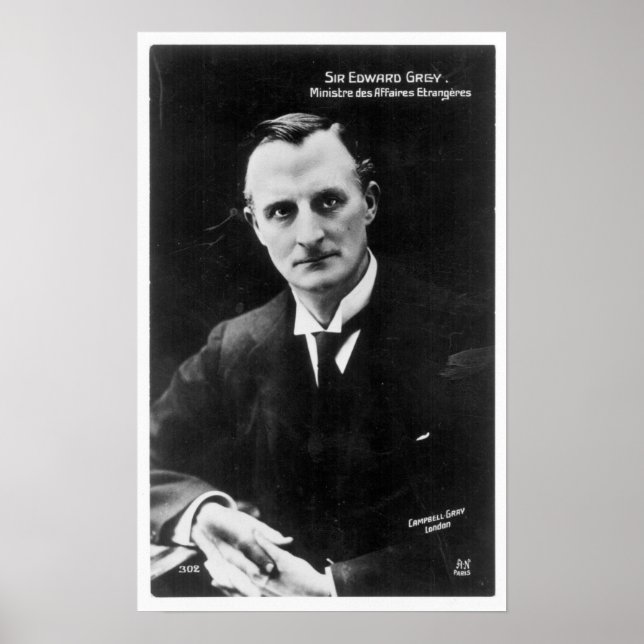Edward Gray, 1. Viscount Gray von Fallodon Poster (Vorne)