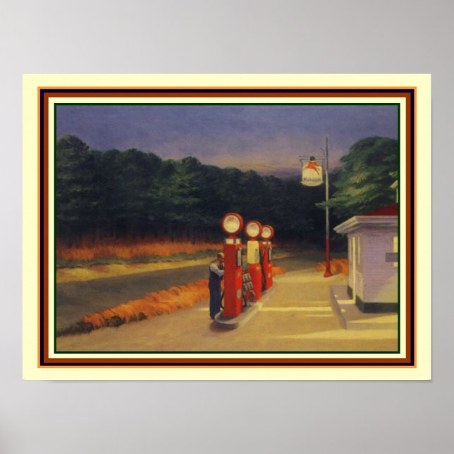 Edward Hopper "Gas" 1940 12x16 Poster (Vorne)