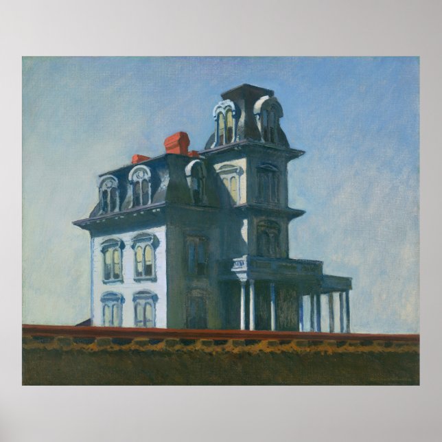 Edward Hopper House von der Eisenbahn Poster (Vorne)