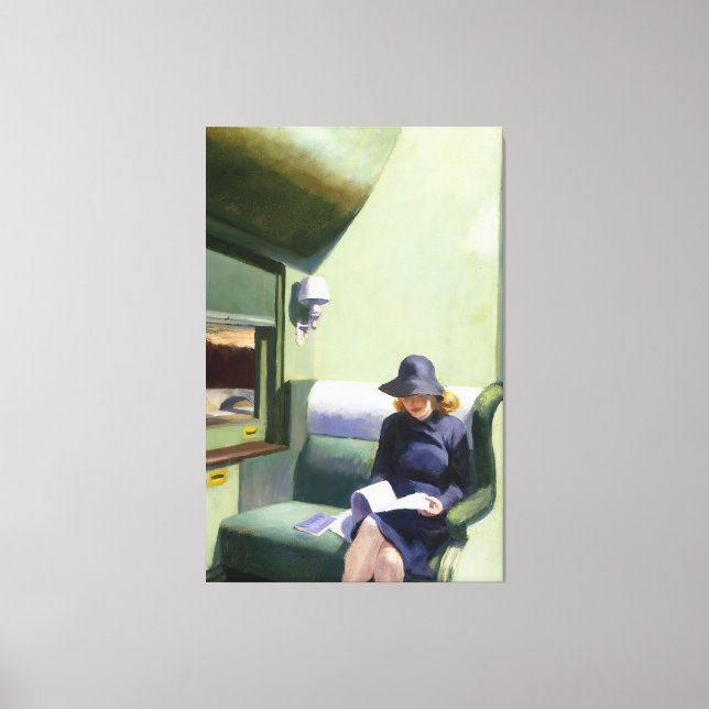 Edward Hopper - Kompartiment C Leinwanddruck (Vorderseite)